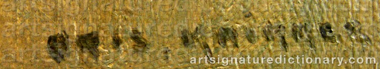 Authentic signature by Aris KNIKKER on Painting/Watercolour artwork