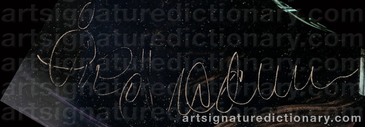 Authentic signature by Åke HEDMAN on Painting/Watercolour artwork