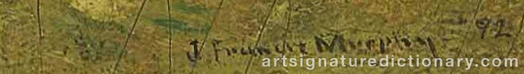 Authentic signature by John Francis MURPHY on  artwork