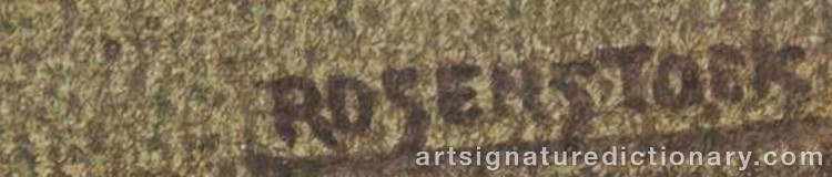 Authentic signature by Isidore ROSENSTOCK on  artwork