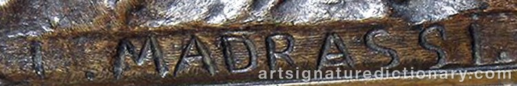 Authentic signature by Luca MADRASSI on Sculpture artwork