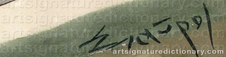 Authentic signature by Stavros PAPASSAVAS on  artwork