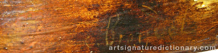Authentic signature by Karel BREYDEL on  artwork