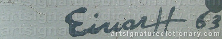 Signature by Einar HYLANDER