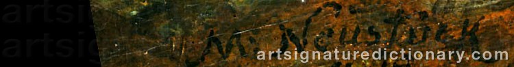 Authentic signature by Maximillian NEUSTÜCK on  artwork