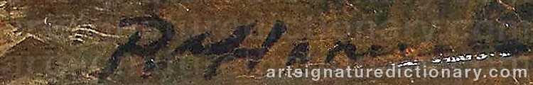 Authentic signature by Remigius Adrianus Van HAANEN on Painting/Watercolour artwork