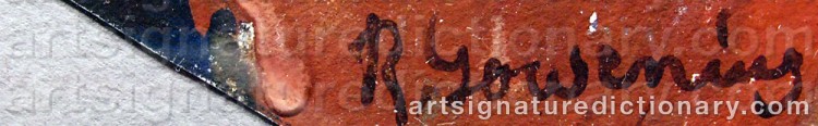 Signature by Rudolf GOWENIUS