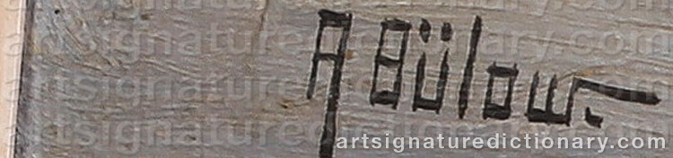 Authentic signature by Agnes Von BÜLOW on  artwork