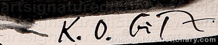 Authentic signature by Karl Otto GÖTZ on artwork