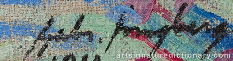 Authentic signature by Gabriel ENGBERG on Painting/Watercolour artwork