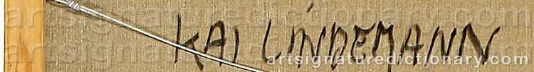 Authentic signature by Kai LINDEMANN on artwork