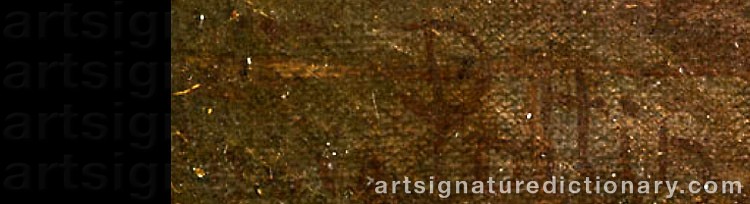 Authentic signature by Henri Louis Aimé POTTIN on  artwork