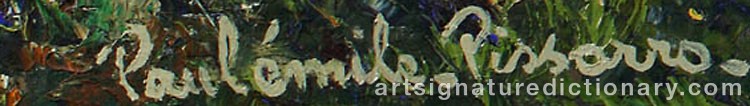 Signature by Paul Emile PISSARRO