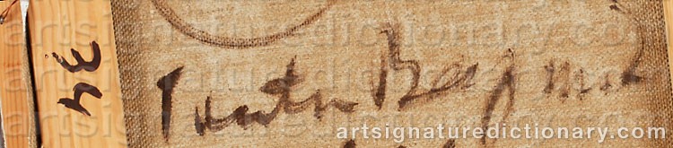 Authentic signature by Torsten BERGMARK on artwork