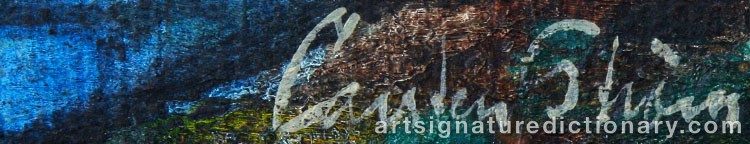 Authentic signature by Carsten STRÖM on  artwork