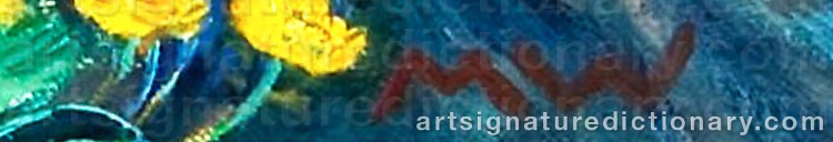 Authentic signature by Michaloff WIGDEHL on  artwork