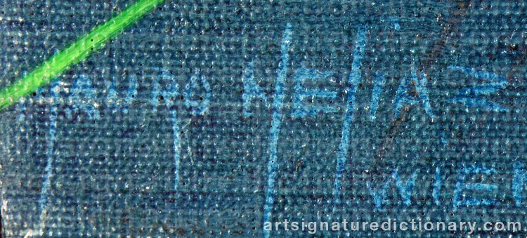 Authentic signature by Mauro MEJIAZ on Painting/Watercolour artwork