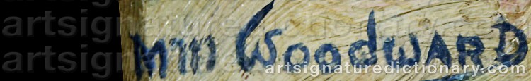 Authentic signature by Mabel May WOODWARD on  artwork