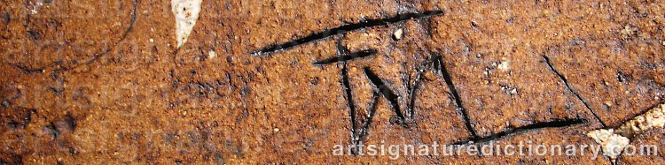 Authentic signature by Francesca MASCITTI-LINDH on Ceramic/Glass artwork