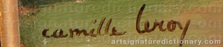 Authentic signature by Camille LEROY on Painting/Watercolour artwork