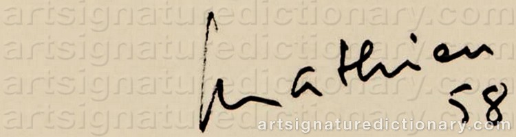 Signature by Georges MATHIEU