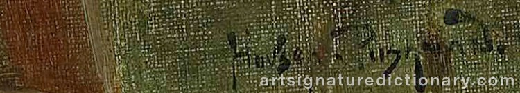 Authentic signature by Hovsep PUSHMAN on Painting/Watercolour artwork