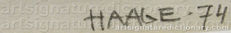 Signature by Sixten HAAGE