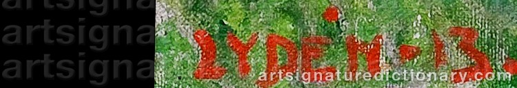 Authentic signature by Edvin LYDÉN on Painting/Watercolour artwork
