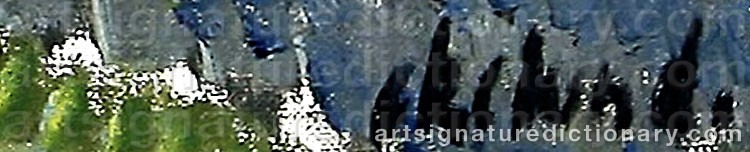 Authentic signature by Poul EKELUND on  artwork