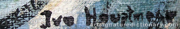 Authentic signature by Ivo HAUPTMANN on  artwork