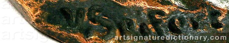 Authentic signature by Heinrich Victor SEIFERT on  artwork