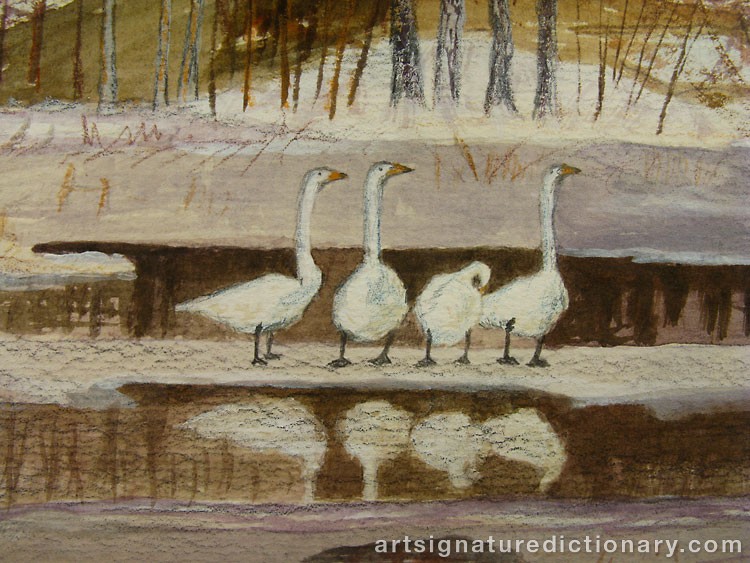 Close-up details showing Gunnar BRUSEWITZ signature forgery characteristics