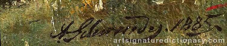 Authentic signature by Albert SCHWENDY on  artwork