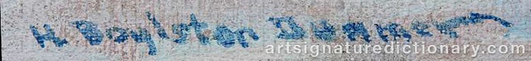 Authentic signature by H. Boylston DUMMER on  artwork
