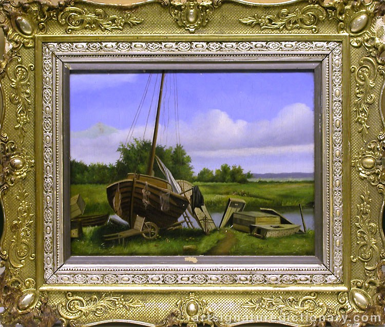 Close-up details showing Carl Julius LORCK signature forgery characteristics