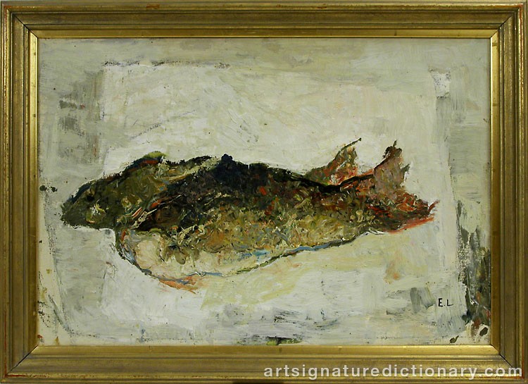 Close-up details showing Evert LUNDQUIST signature forgery characteristics