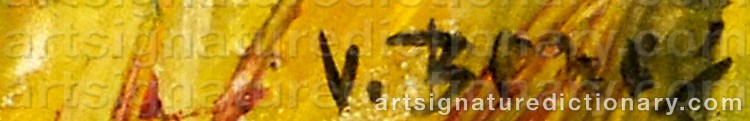 Authentic signature by Vincenc BENES on  artwork