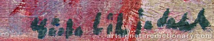 Authentic signature by Gösta LILJEDAHL on Painting/Watercolour artwork