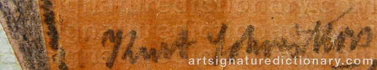 Signature by Kurt SCHWITTERS