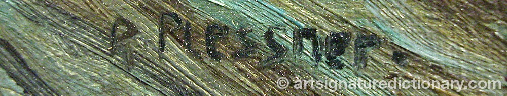 Signature by Rudolf PLESSNER