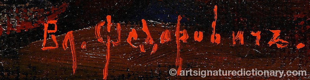 Authentic signature by Vladimir Nikolaievich FEODOROVICH on  artwork