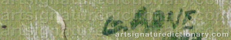 Signature by Gustav ARNE