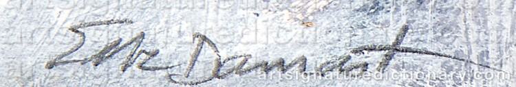 Authentic signature by Elba DAMAST on Painting/Watercolour artwork