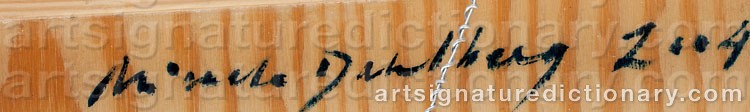 Authentic signature by Micaela DAHLBERG on  artwork