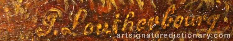 Authentic signature by Philippe Jacques De The Younger LOUTHERBOURG on  artwork