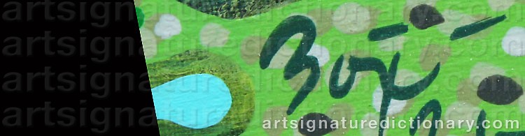 Authentic signature by Carlos BOIX on  artwork