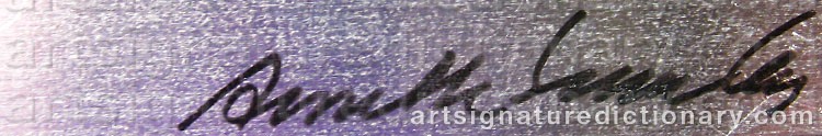 Authentic signature by Annette SENNEBY on  artwork