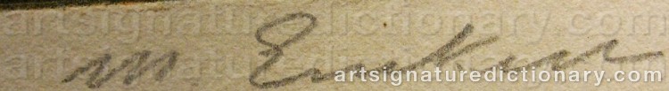 Authentic signature by Magnus ENCKELL on Painting/Watercolour artwork