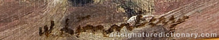 Authentic signature by William LÖNNBERG on Painting/Watercolour artwork