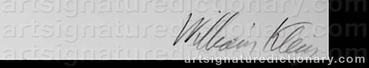 Authentic signature by William KLEIN on  artwork